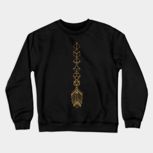 Bronze Polyhedral Dice Arrow Tabletop RPG Crewneck Sweatshirt